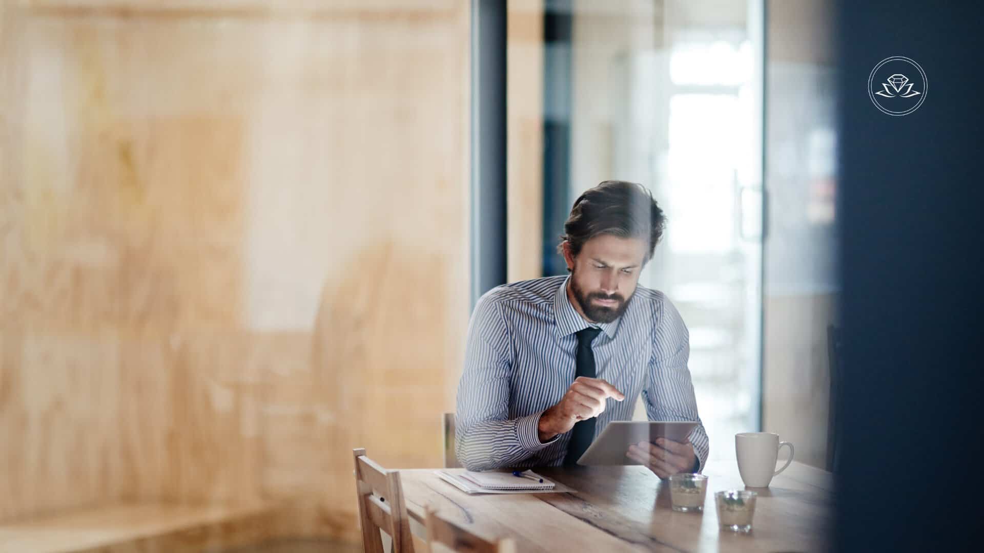 Executive experiencing burnout from constant digital connectivity and workplace pressure